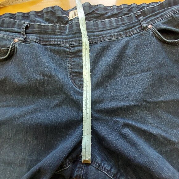 Pennington D/C Dark Wash Denim Jeans Plus Size Pull on with back pockets size 26 - Picture 11 of 12